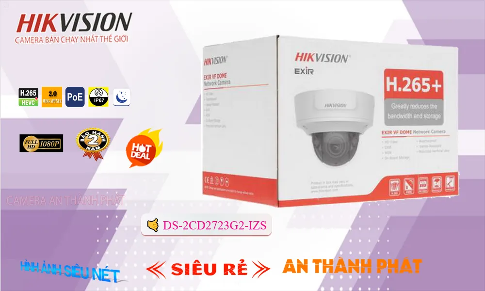 DS-2CD2723G2-IZS sắc nét Hikvision ➠ DS-2CD2723G2-IZS sắc nét Hikvision ➠