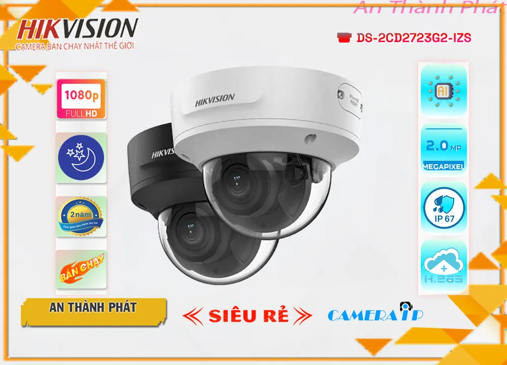 DS-2CD2723G2-IZS sắc nét Hikvision ➠ DS-2CD2723G2-IZS sắc nét Hikvision ➠