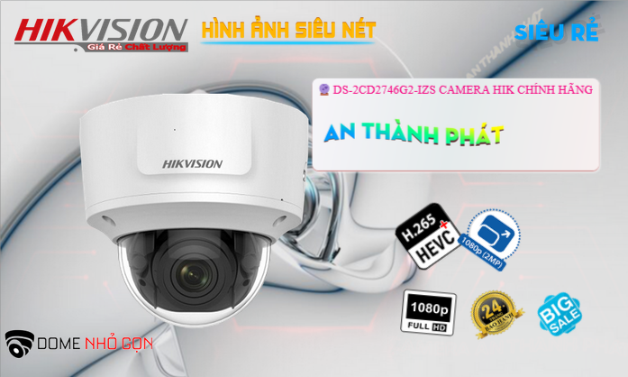 DS-2CD2746G2-IZS Sắc Nét Hikvision ✔️