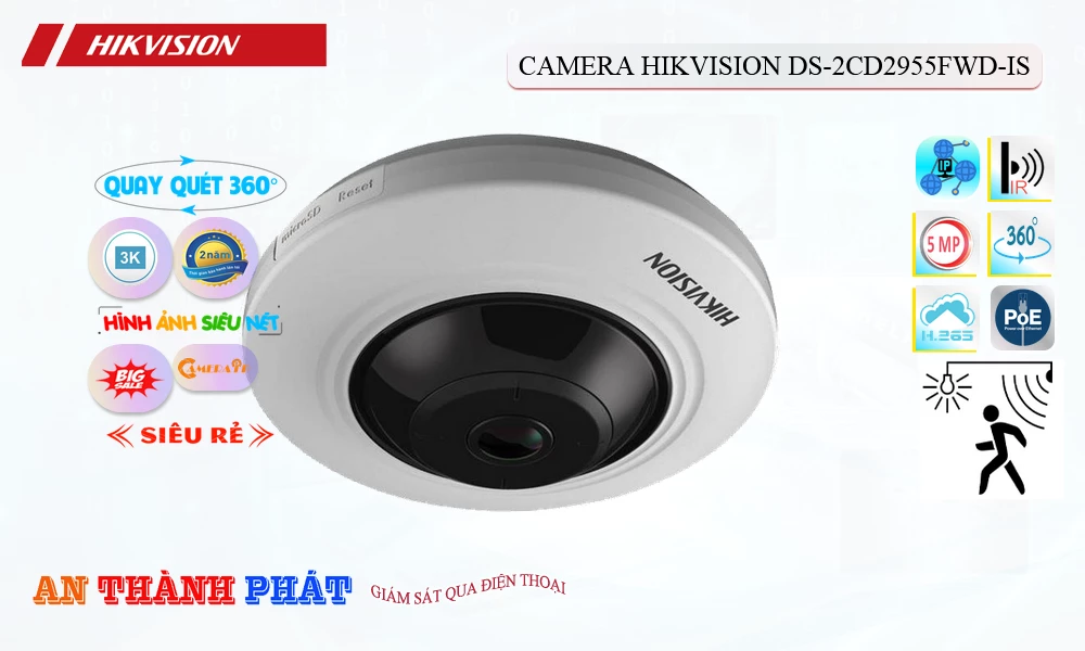 DS-2CD2955FWD-IS sắc nét Hikvision