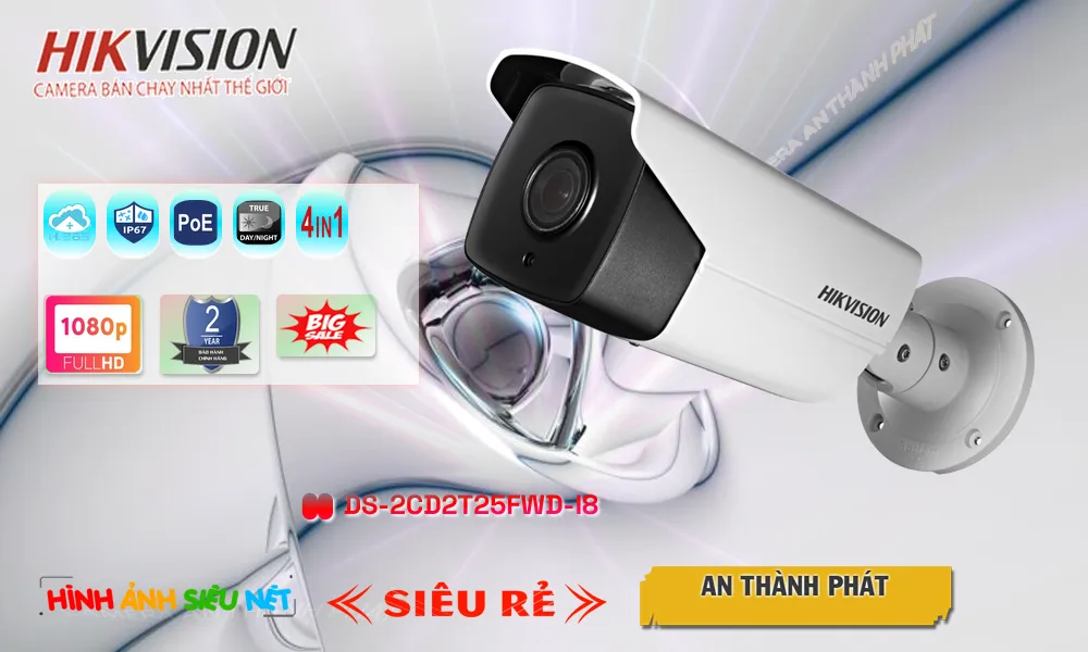 DS-2CD2T25FWD-I8 sắc nét Hikvision DS-2CD2T25FWD-I8 sắc nét Hikvision