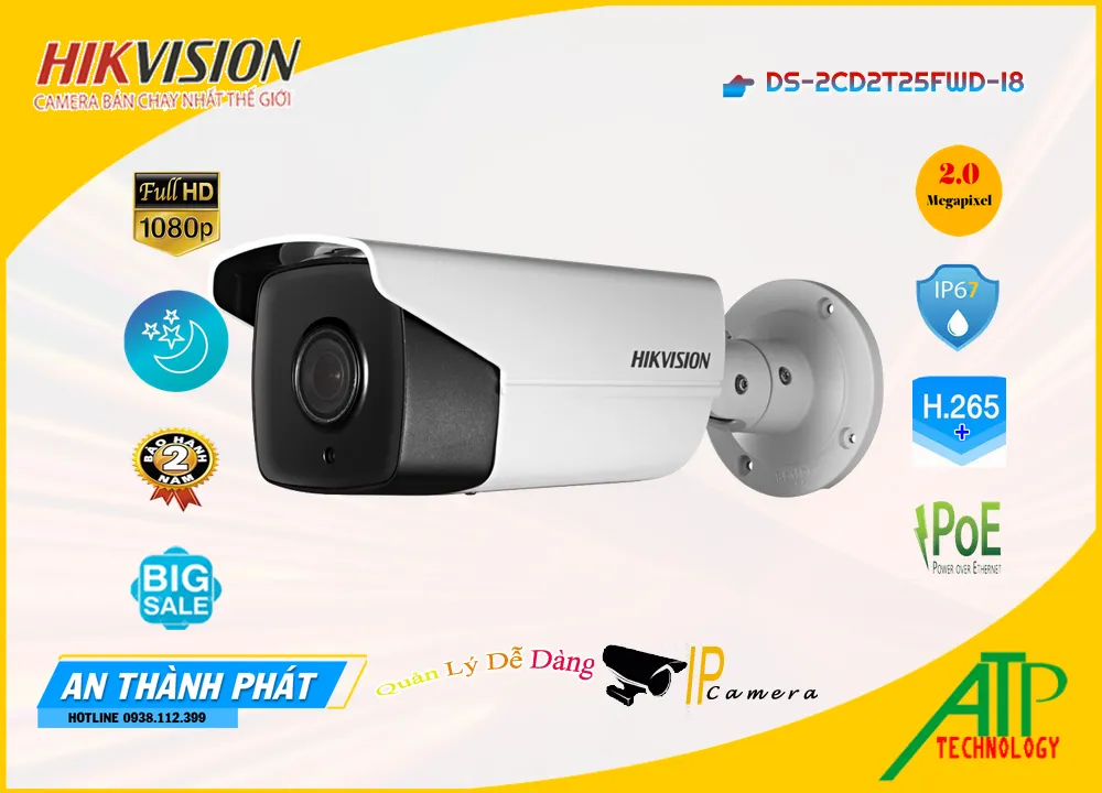 DS-2CD2T25FWD-I8 sắc nét Hikvision DS-2CD2T25FWD-I8 sắc nét Hikvision