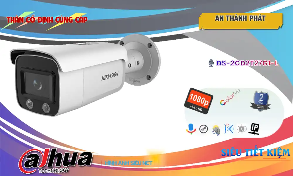 DS-2CD2T27G1-L sắc nét Hikvision ➠