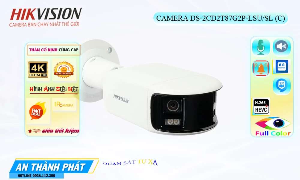DS-2CD2T87G2P-LSU/SL(C) sắc nét Hikvision