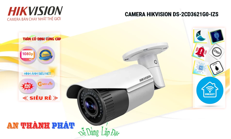 DS-2CD3621G0-IZS sắc nét Hikvision DS-2CD3621G0-IZS sắc nét Hikvision