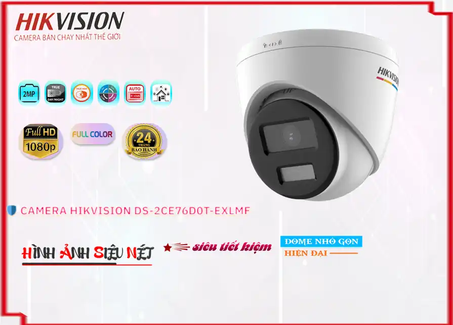 Camera Hikvision <b>DS-2CE76D0T-EXLMF</b>
