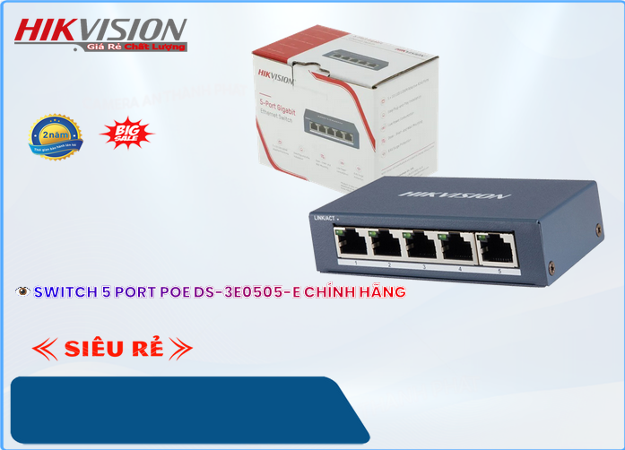 DS-3E0505-E Thiết Bị Mạng Bộ chia mạng DS-3E0505-E Thiết Bị Mạng Bộ chia mạng
