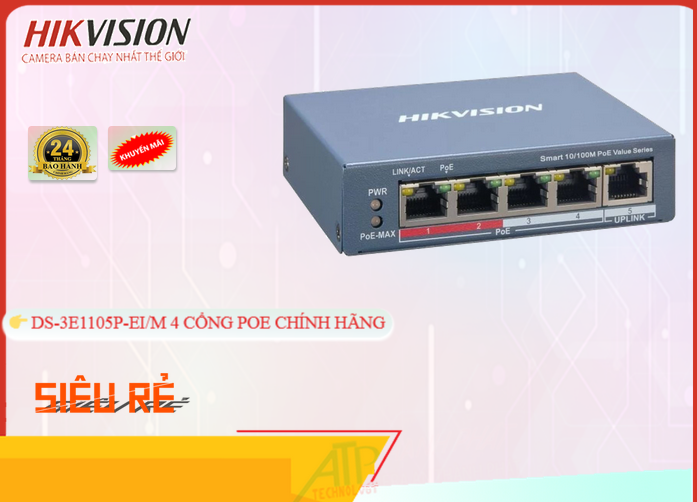 DS-3E1105P-EI/M Hikvision,Giá DS-3E1105P-EI/M,DS-3E1105P-EI/M giá kỹ thuật,Bán rẻ DS-3E1105P-EI/M,DS-3E1105P-EI/M Cấp Nguồ Qua Dây Mạng  giá mới nhất,thông số DS-3E1105P-EI/M,DS-3E1105P-EI/M Đang giảm giá,tuổi thọ DS-3E1105P-EI/M,DS-3E1105P-EI/M Chính hãng,Phân Phối Sỉ DS-3E1105P-EI/M,Công ty bán DS-3E1105P-EI/M,DS-3E1105P-EI/M Giá rẻ nhất,Giá Bán DS-3E1105P-EI/M,DS-3E1105P-EI/M Giá Thấp Nhất,DS-3E1105P-EI/M bán rẻ