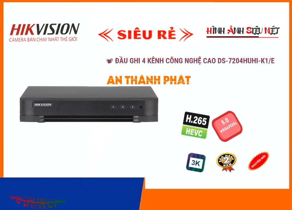 Đầu ghi Hikvision DS-7204HUHI-K1/E Tiết Kiệm Đầu ghi Hikvision DS-7204HUHI-K1/E Tiết Kiệm