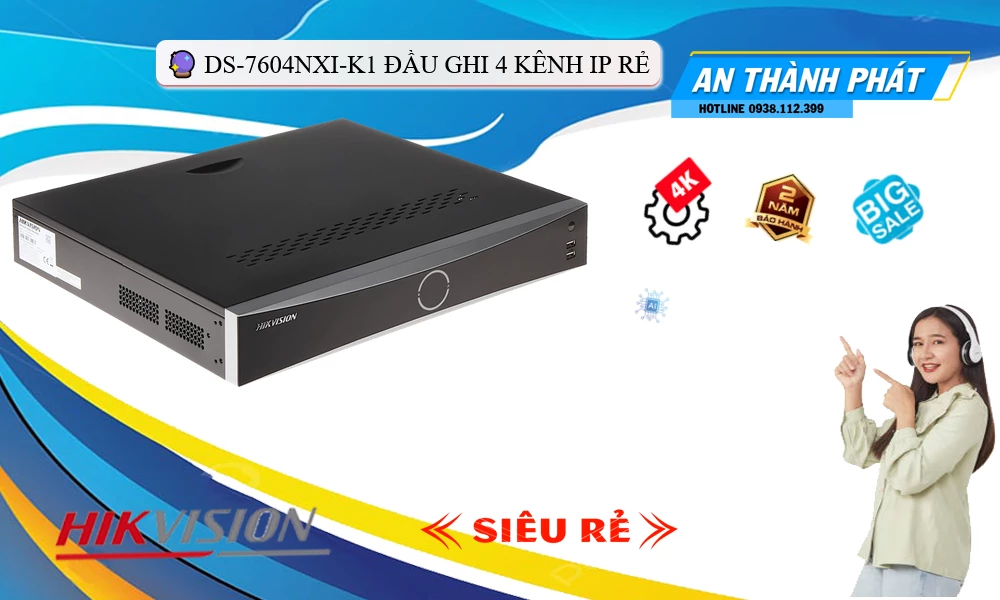 DS-7604NXI-K1 sắc nét Hikvision DS-7604NXI-K1 sắc nét Hikvision
