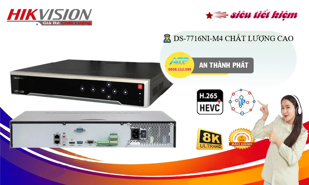 DS-7716NI-M4 sắc nét Hikvision