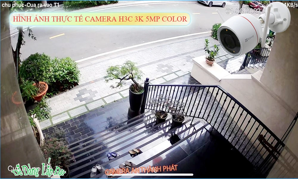 Camera Wifi Ngoài Trời 3K H3C Có Màu Ban Đêm Camera Wifi Ngoài Trời 3K H3C Có Màu Ban Đêm