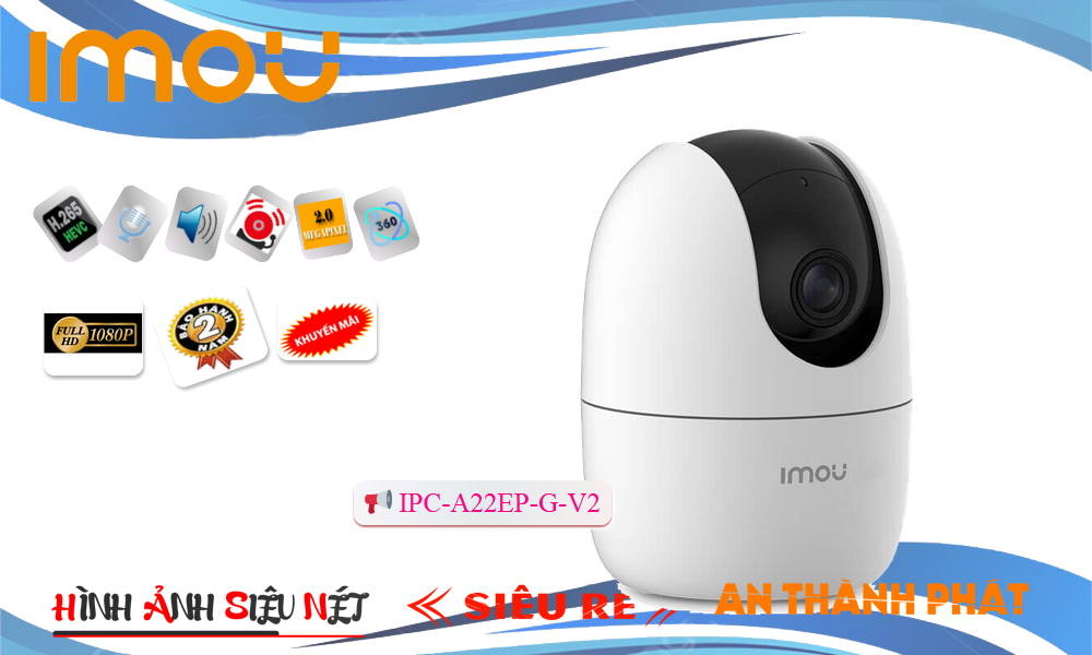 ➠ IPC-A22EP-G-V2 sắc nét Wifi Imou ➠ IPC-A22EP-G-V2 sắc nét Wifi Imou