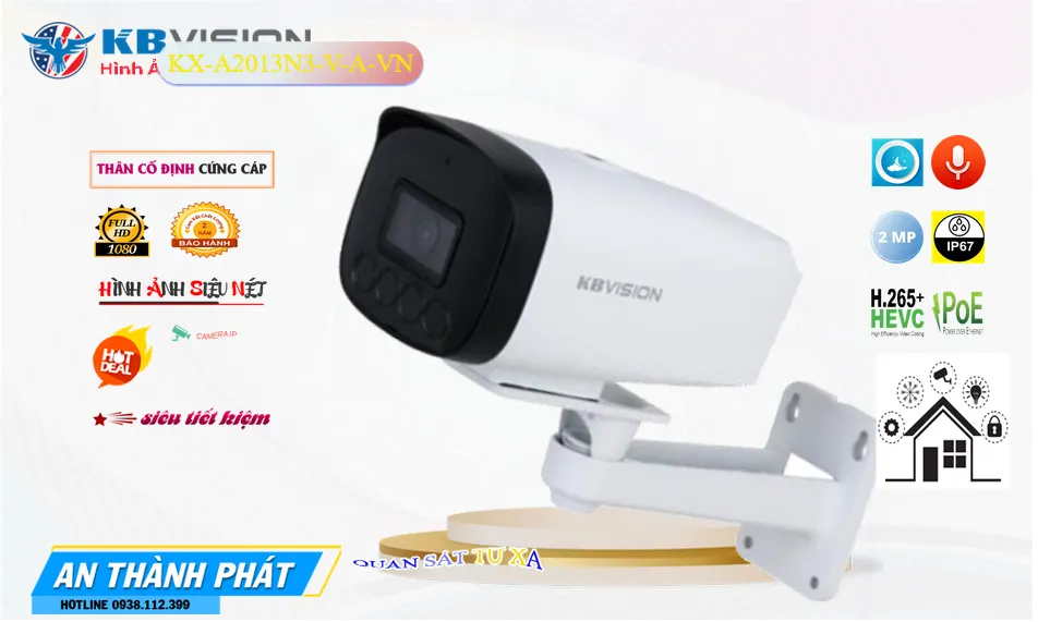KX-A2013N3-V-A-VN sắc nét KBvision KX-A2013N3-V-A-VN sắc nét KBvision