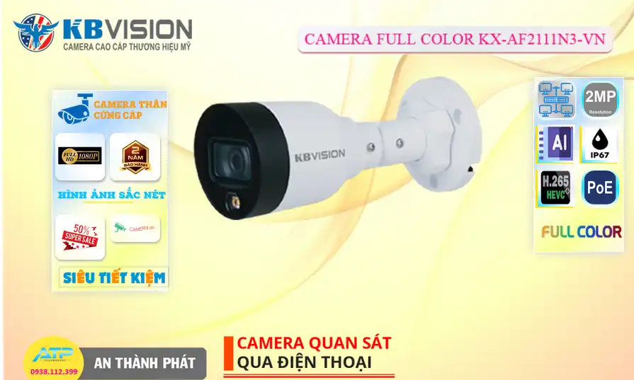 KX-AF2111N3-VN sắc nét KBvision KX-AF2111N3-VN sắc nét KBvision