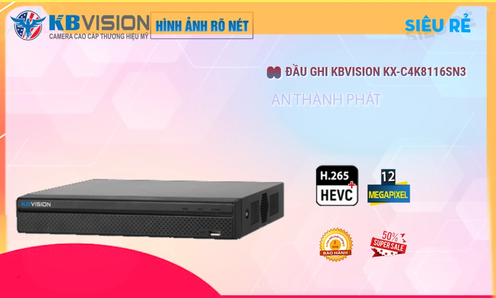 Đầu Ghi KBvision Chất Lượng KX-C4K8116SN3 Đầu Ghi KBvision Chất Lượng KX-C4K8116SN3