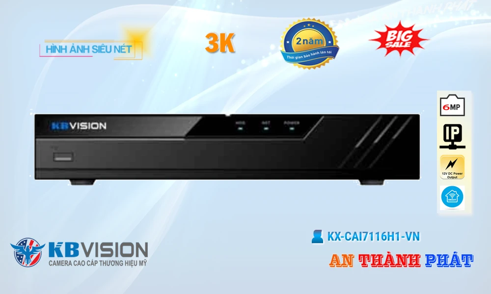KBvision KX-CAi7116H1-VN Sắc Nét ✅