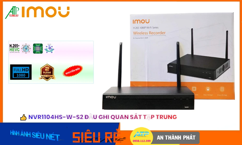 NVR1104HS-W-S2 Wifi Imou Thiết kế Đẹp NVR1104HS-W-S2 Wifi Imou Thiết kế Đẹp