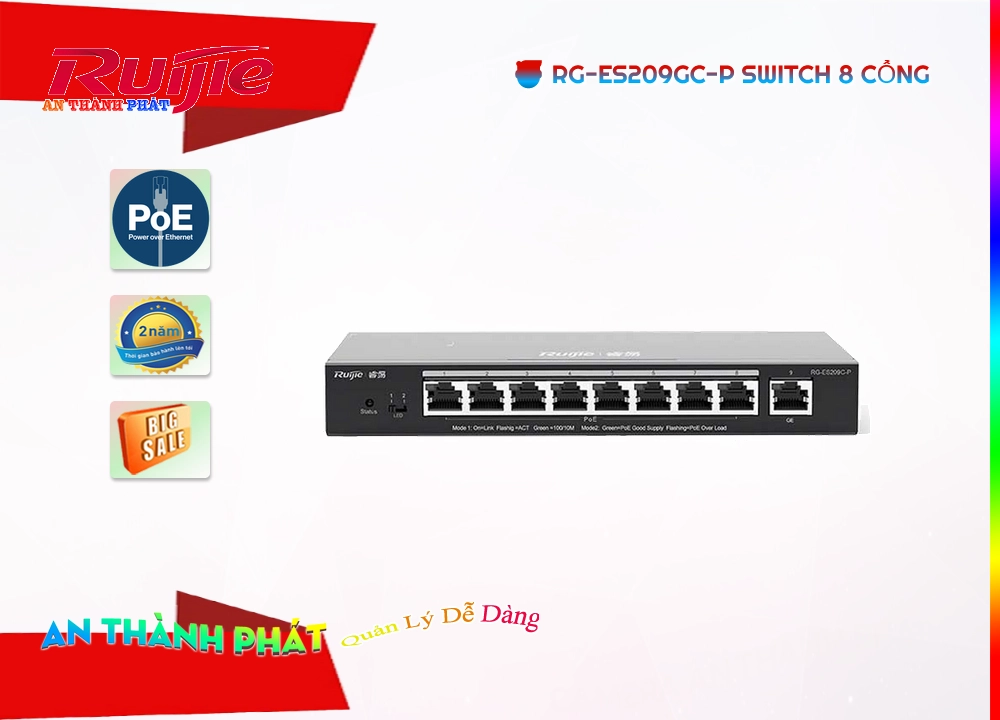 RG-ES210GC-LP Hãng Ruijie Modum wifi mạng RG-ES210GC-LP Hãng Ruijie Modum wifi mạng