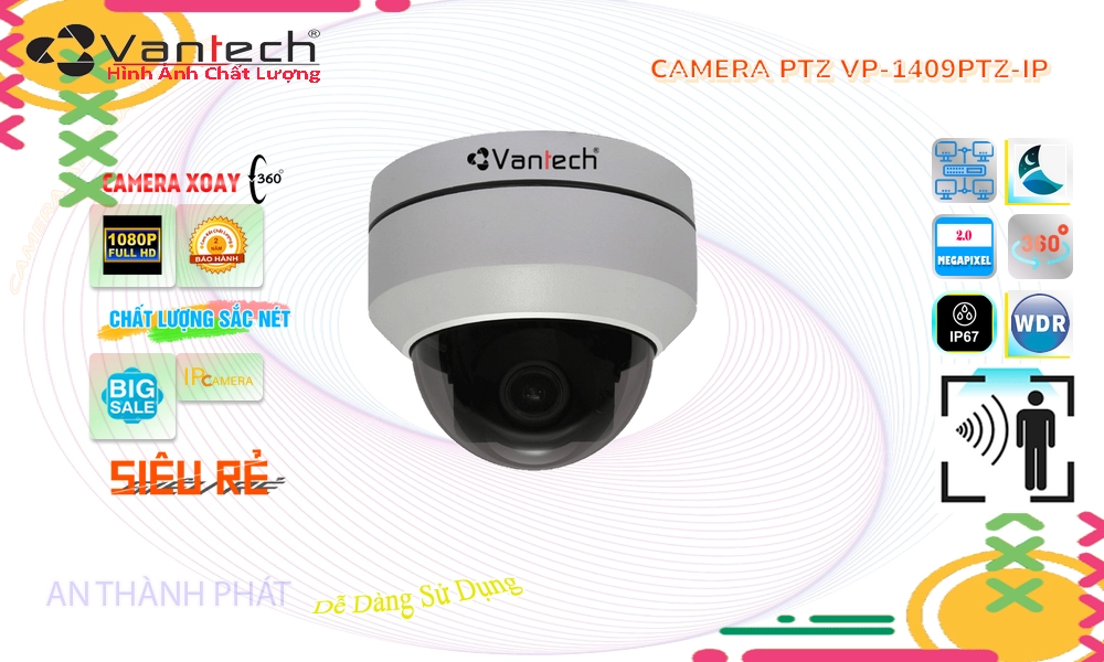 VP-1409PTZ-IP Camera An Ninh Chức Năng Cao Cấp ❇ VP-1409PTZ-IP Camera An Ninh Chức Năng Cao Cấp ❇