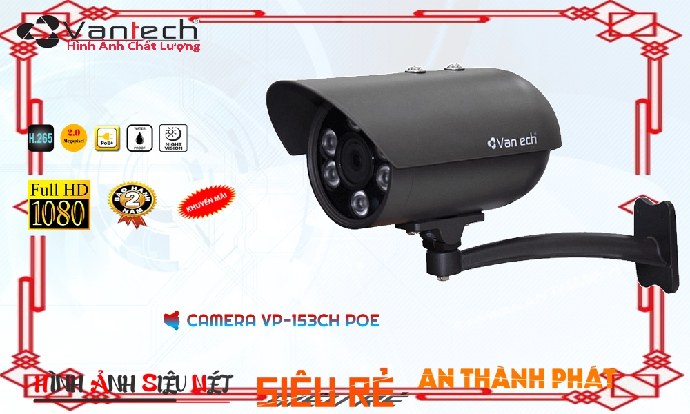 Camera Cấp Nguồ Qua Dây Mạng VP-153CH VanTech Camera Cấp Nguồ Qua Dây Mạng VP-153CH VanTech