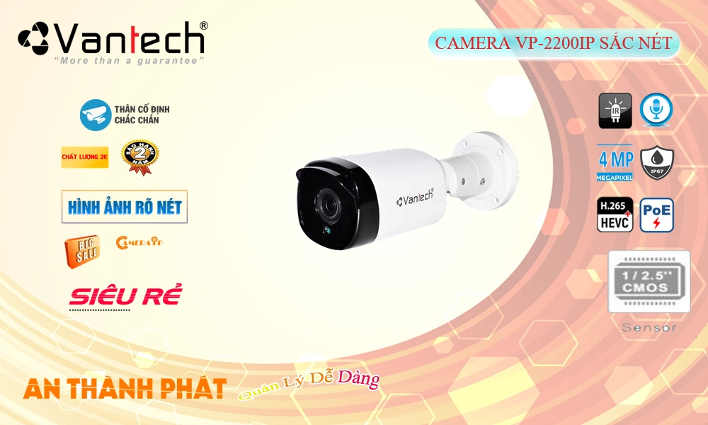 ✲ VP-2200IP Camera Cấp Nguồ Qua Dây Mạng VanTech Giá tốt ✲ VP-2200IP Camera Cấp Nguồ Qua Dây Mạng VanTech Giá tốt