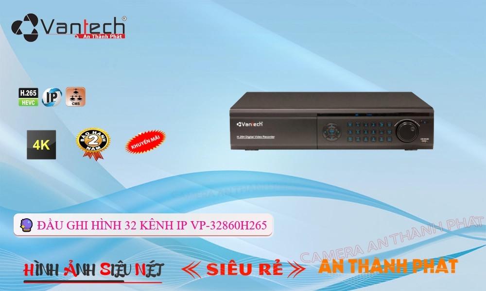 Đầu Ghi Camera VanTech VP-32860H265 Tiết Kiệm