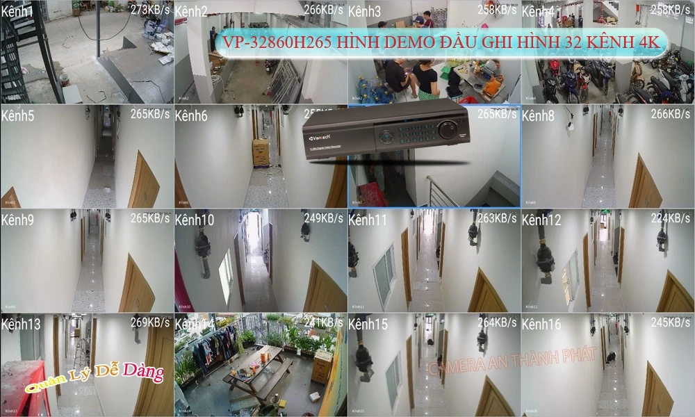 Đầu Ghi Camera VanTech VP-32860H265 Tiết Kiệm