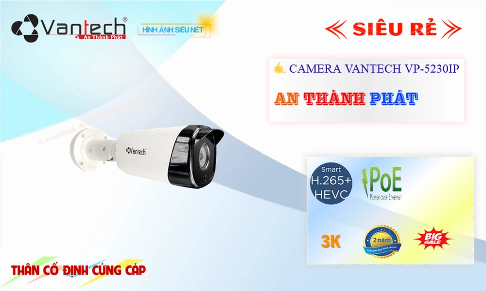 Camera VanTech Thiết kế Đẹp Công Nghệ POE VP-5230IP Camera VanTech Thiết kế Đẹp Công Nghệ POE VP-5230IP