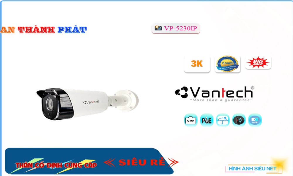 Camera VanTech Thiết kế Đẹp Công Nghệ POE VP-5230IP Camera VanTech Thiết kế Đẹp Công Nghệ POE VP-5230IP