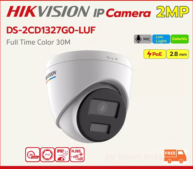 Camera IPDOME HIKVISION DS 2CD1327G0 LUF