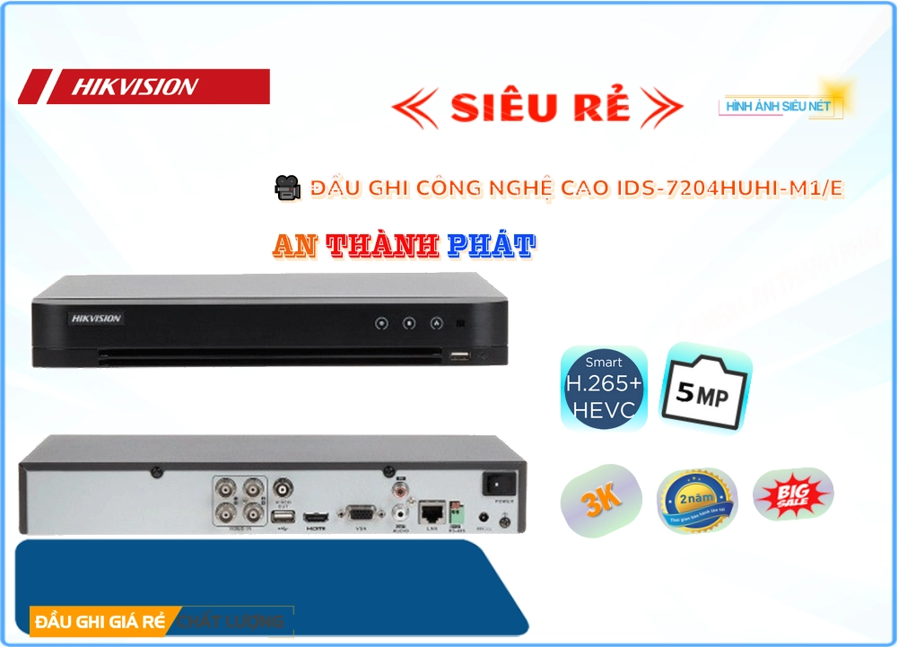 Đầu ghi Hikvision iDS-7204HUHI-M1/E Tiết Kiệm Đầu ghi Hikvision iDS-7204HUHI-M1/E Tiết Kiệm