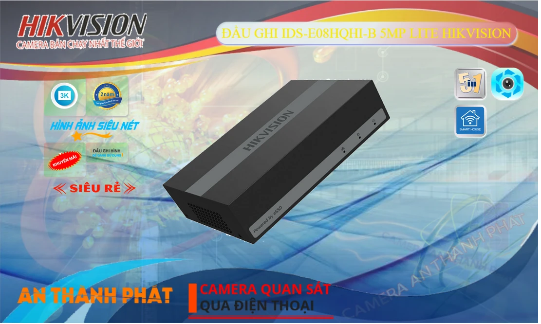 iDS-E08HQHI-B sắc nét Hikvision ➠